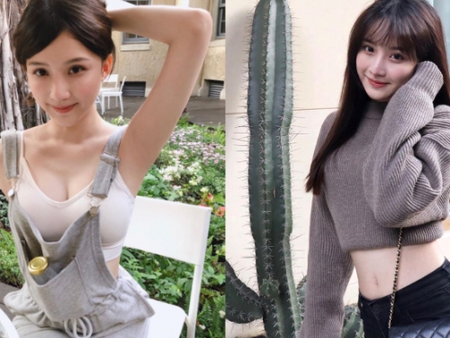 暖流衝擊！清新少女「坊𣜯」耐不住炎熱天氣，上圍太重前傾出超壯麗風景！