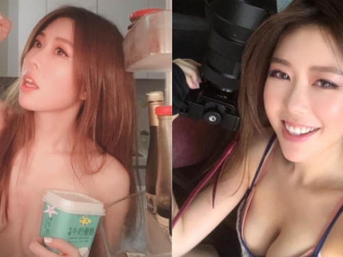 火辣攝影師「紗那醬 Chana」示範乳製品快速冷藏法　褪去上衣這樣最快
