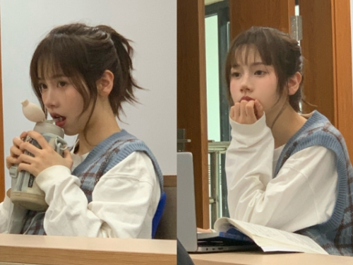同學…妳好正！網友偷拍正妹課堂放空　氣質美照PO上網尋人求認識…