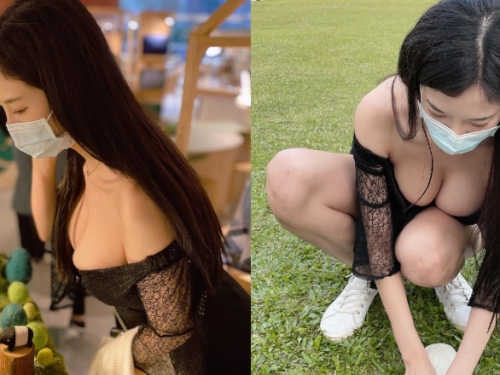 公園巧遇「爆乳口罩妹」大方曬奶　原來是性感女郎羅莉 Rolly