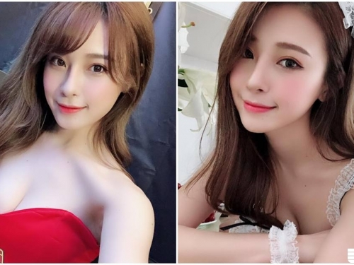 甜美正妹「白嫩美胸」一前傾，「養眼乳溝現形」畫面好火辣！