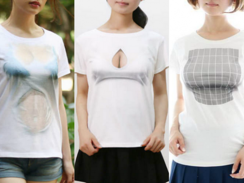 眼睛業障重阿！《錯覺T-Shirt》讓人妄想症大爆發…貧乳妹瞬間變得超誘人