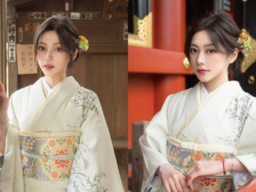 淺草寺發現高顏值和服妹子，正妹蓋蓋小巧臉蛋「美貌超逆天」！