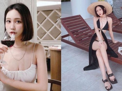 氣質正妹「蔣馨」黑白比基尼大曬好身材！「纖腰、美腿」讓人目光移不開
