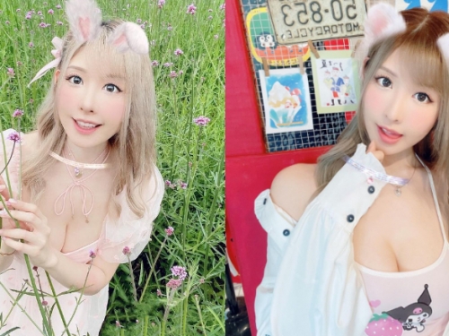 萌寵系女孩「Lenna 芷玄」就像躲在草叢中的爆乳小白兔！
