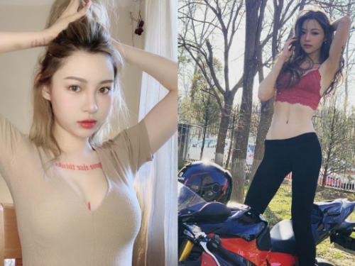 飆起來！重機女神露白細小蠻腰「享受騎乘快感」　學霸身份曝光網友驚呆