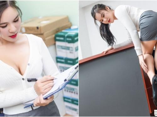 「火辣女主管」真的好兇！查勤點貨霸氣外露，超窄短裙看到小褲褲啦！
