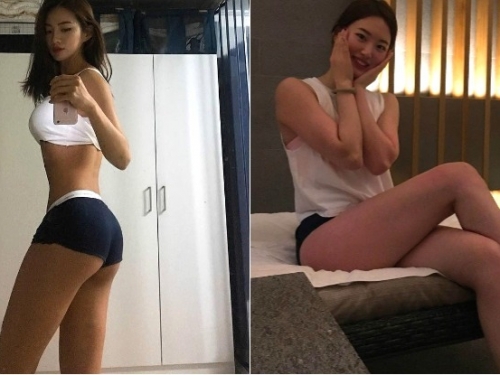 健身正妹超短褲大秀「渾圓半球」緊實度讓人血脈噴張，想跟著一起做運動！