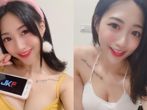 穩穩的！甜美正妹「璇璇兒syuan」飽滿奶球成為稱職人體手機架