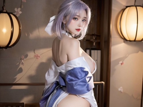 Sexy White Kimono_108
