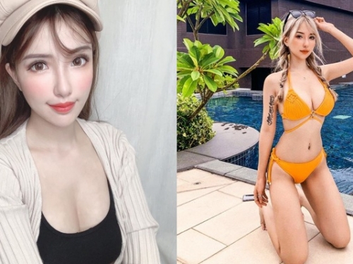 臉蛋夢幻、身材火辣！正妹「Nancy 韓智恩」完美駕馭「亮橘色比基尼」曬深溝、纖腰