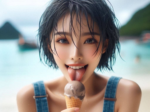 It's so hot, let's eat ice cream