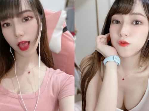 嘟嘴自拍的雙子座甜美女孩「心兒」，細肩帶造型好養眼呀！