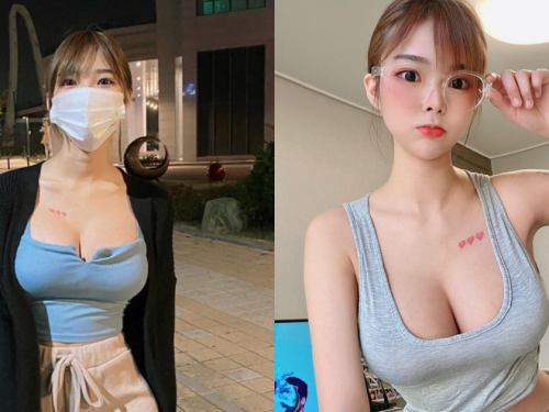 微肉身材更讚啊！街頭「超胸口罩妹」居家服大解放，祭出真理系列超誘惑