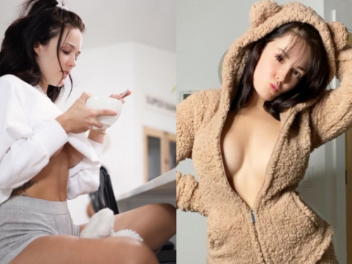 滿分勾引！衣服底下什麼都沒穿　大奶妹「一臉清純秀乳下線」超有心機