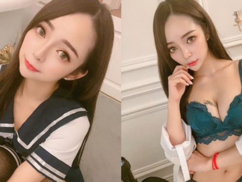 性感小隻馬「妮妮Nini」床前大秀「飽滿乳量」，強大發育讓男人回味無窮！