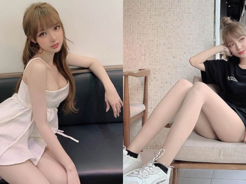 洋娃娃正妹「邪惡姿勢超誘惑」，「滑嫩細腿」意圖使人犯罪！