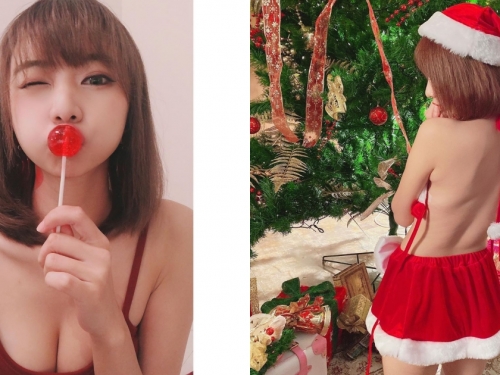 優質台南妹來囉！「優寶」短髮俏麗爆乳誘人，聖誕小鹿裸背等你來捕捉～