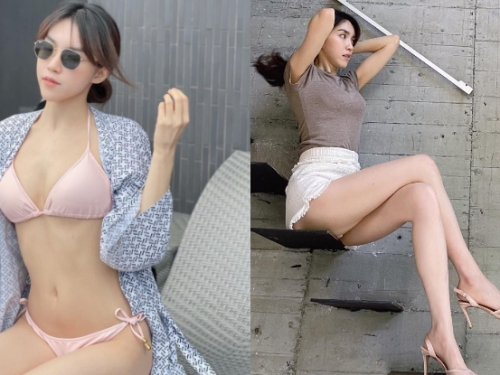 「氣質小姐姐」鮮嫩玉腿卡在樓梯口，俯視「性感大腿根」畫面超誘惑