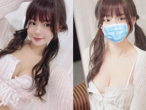 「琦琦」甜力示範最佳防疫，「兇猛白乳」讓粉絲慶幸：「沒罩錯地方」！