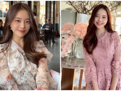 優雅正妹김민영「穿上粉嫩蕾絲新裝」，氣質打扮讓人充滿好心情！