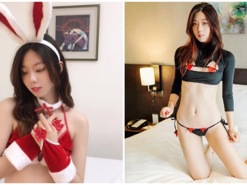 「美腿女神」夢夢變身性感聖誕兔兔，惹火完全解放纖腰長腿外帶緊緻翹臀