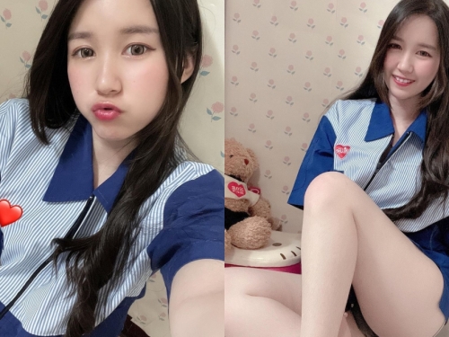 甜美白皙的「小隻馬便利商店員」，下身失蹤露「雪白嫩腿」，制服下藏E級美乳！