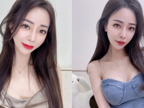 美豔正妹「梓梓」粉嫩美肌好誘人，「美乳微露」讓人著迷！