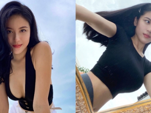陽光正妹「Tay Zoen」前傾倒出「傲人雙峰」，完美視角連水蛇腰也不放過！