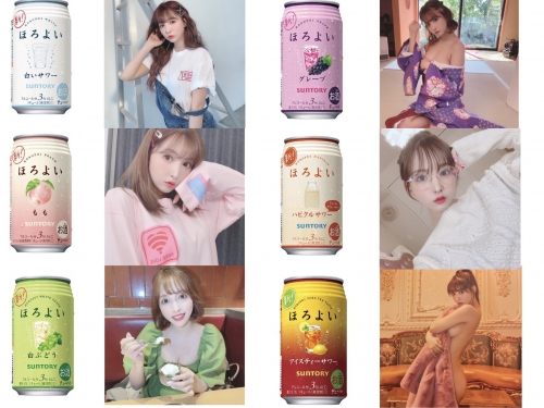 喝了搖曳！明日花、三上悠亞紛紛曬出「飲料女優」拼圖，掀起一股twitter拼貼熱潮