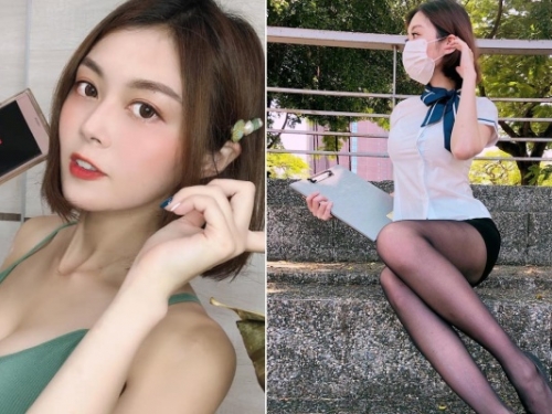 你今天投票了嗎？JKF 女郎「小玉」穿黑絲宣傳百大女郎票選：讓我進前 50 就好