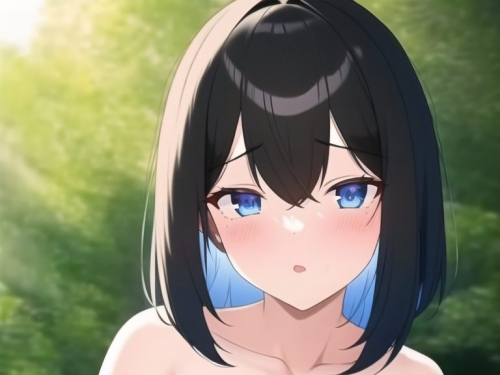 [Second erotic] Black-haired poor lactating girl's outdoor sex!