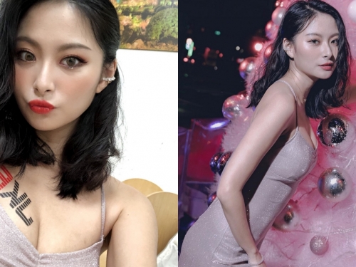 超夯粉紅聖誕樹下「質感美人」出沒！美豔正妹「綺湘」身材窈窕雪乳半露！