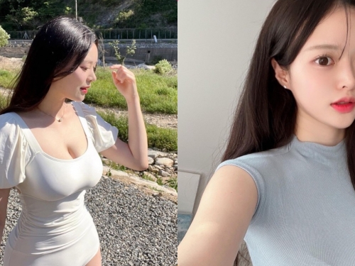 萌萌女大生「緊身裝上路」好誘人，「凹凸有致的曲線」路人好愛！