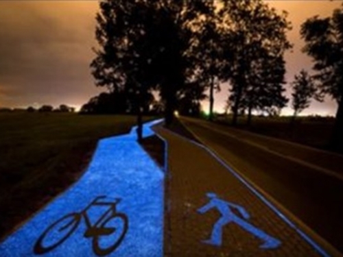 波蘭自行車道 晚上可發藍光達10小時