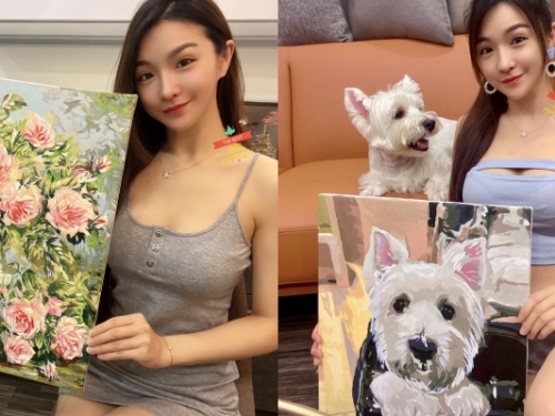 超有才！JKF 女郎「小芯」疫情在家猛畫畫！「神複製」寵物狗驚豔網友