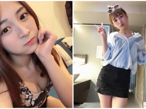 可愛正妹賣萌自拍！小露酥胸超養眼，一看就讓人心動！