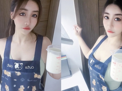 JKF 女郎「李萱」化身小廚娘！自豪喊話：本廚手藝打敗 90% 的人