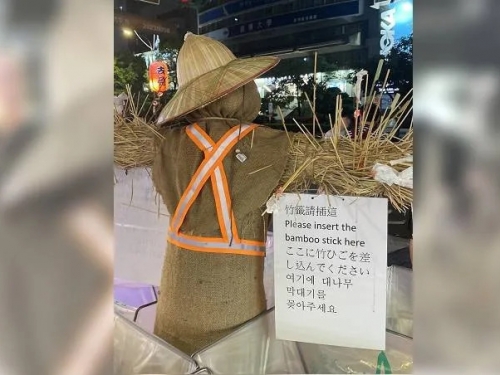 士林夜市出現「稻草人」用途曝 網大讚：太酷