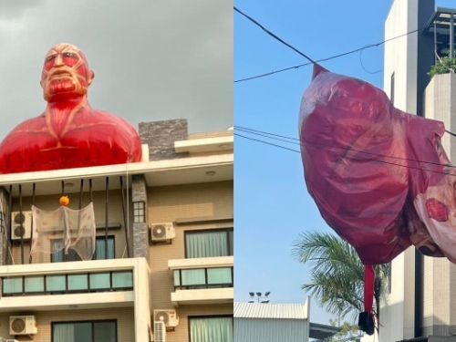 台南「民宅上的巨人」裝置爆紅吸網友朝聖！想不到一天後下場變這樣