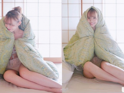 太可愛了！萌系小女友「賴床滾棉被」，甜美萌笑讓上萬網友戀愛！