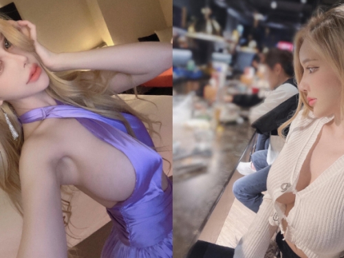 人間芭比！「雲嫣」洋裝包不住巨乳　從側邊悄悄掉出！