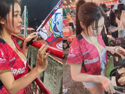最兇龍粉！「語萱菈菈」雙球應援，「乳香烤肉」讓球迷超分心！