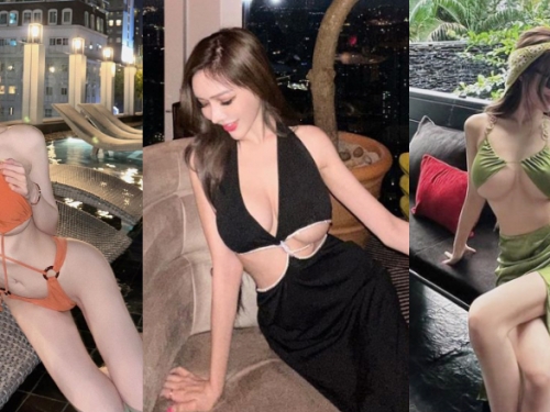 都掉出來了！盤點人間芭比「雲嫣」泰國旅遊超狂散熱穿搭