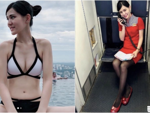 又見「遠航正妹空姐」！度假時空中泳池大秀「白皙圓乳」！白白嫩嫩太吸睛！