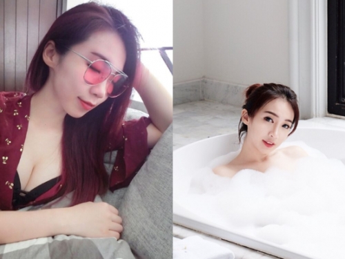 白皙美乳「大馬正妹」的修長美腿！入浴照讓男人鼻血停不下來！