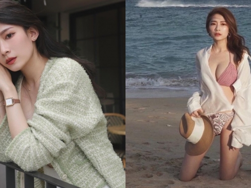 想跟姐姐一起玩水！「氣質美乳正妹」澎湖辣秀好曲線，又瘦又大好犯規！