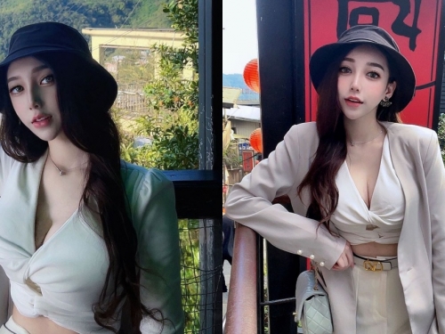 九份茶樓出現「美乳正妹」Miko米可！「事業線小蠻腰」讓人無暇看風景！