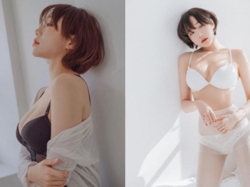 其實很兇！短髮韓妞「RangRang」大眼無辜超誘惑，狂辣嫩乳乍現讓人驚艷滿點！
