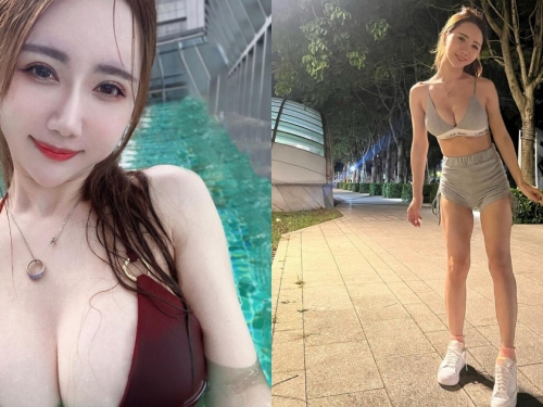 晚上路邊驚見「雪乳短褲正妹」夜跑！超火辣穿搭讓人想跟她一起運動！